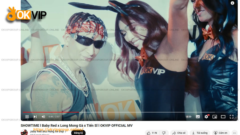 Hình ảnh Rapper Baby Red trong MV hợp tác với tập đoàn OKVIP