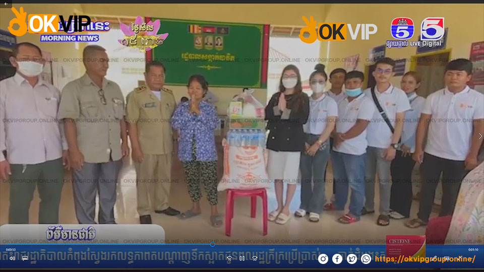OKVIP từ thiện hơn 300 triệu đồng cho bà con Campuchia